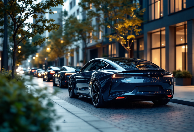 Auto elettrica Genesis in un paesaggio italiano