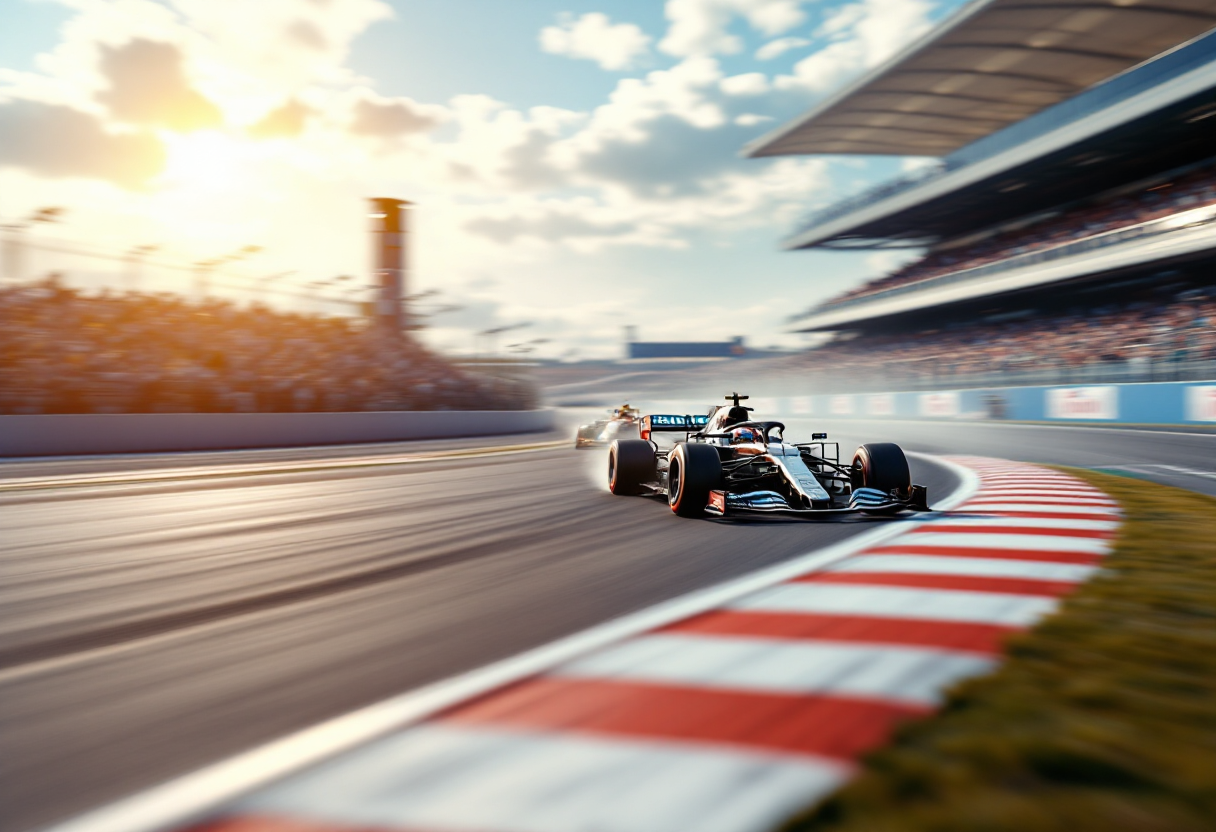 George Russell festeggia la vittoria al Gran Premio del Canada 2025 di F1