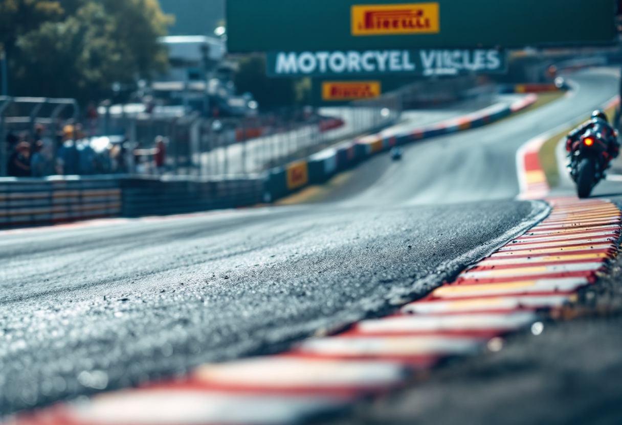 Motociclisti in azione al Gran Premio d'Italia