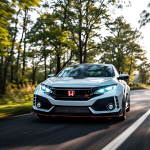 Honda Civic Type R in azione durante il miglior giro