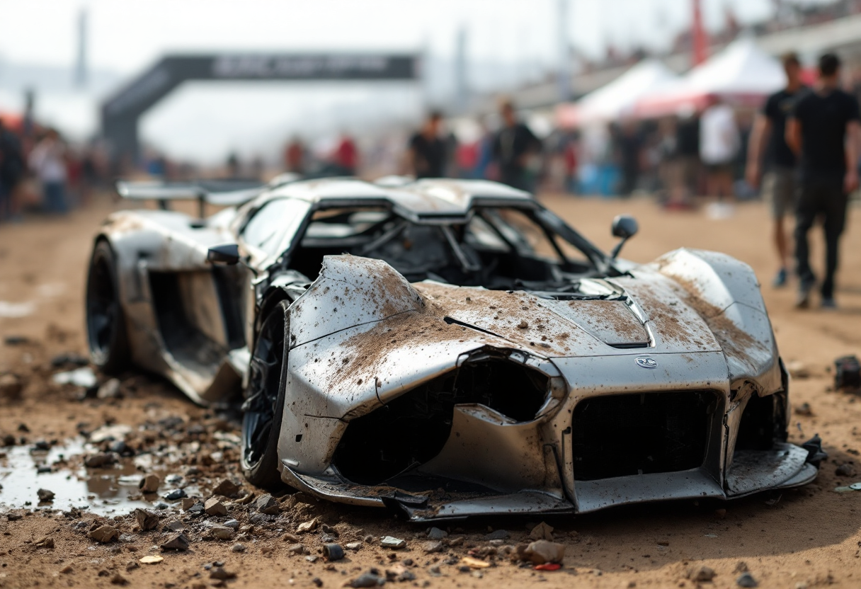 Immagine della SSC Ultimate Aero distrutta