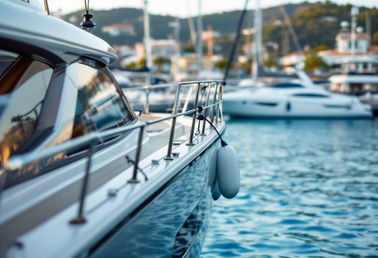 Yacht di lusso dei piloti di Formula 1 in un porto