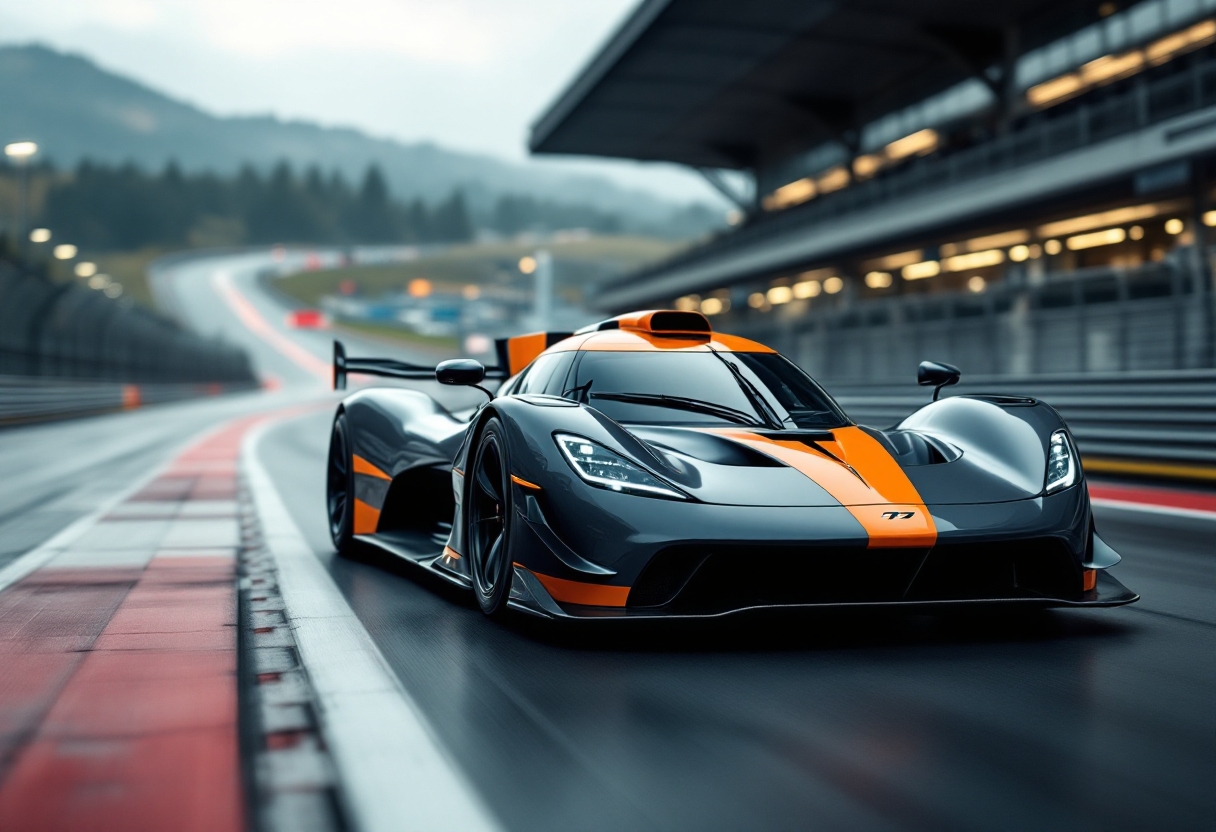 McLaren 750S Le Mans in azione su pista