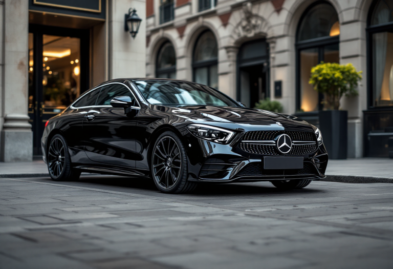 Mercedes CLE 300 4Matic Coupé in un ambiente urbano