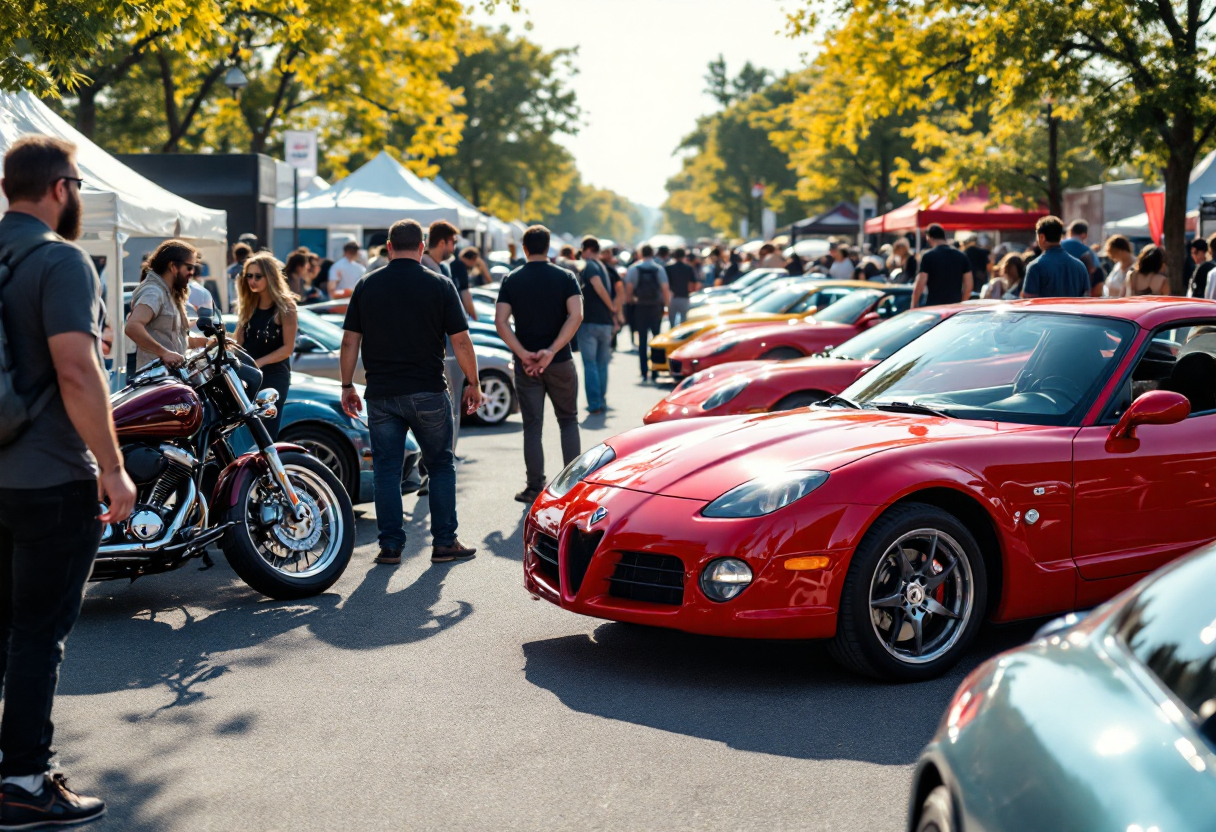 Immagine del Motor Valley Fest 2025 con auto storiche e moderne