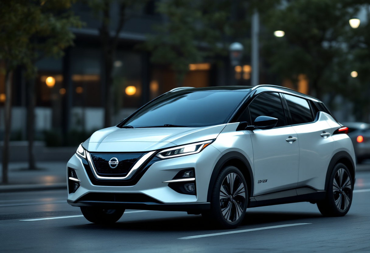 Nuova Nissan Leaf 2026 in un design crossover moderno
