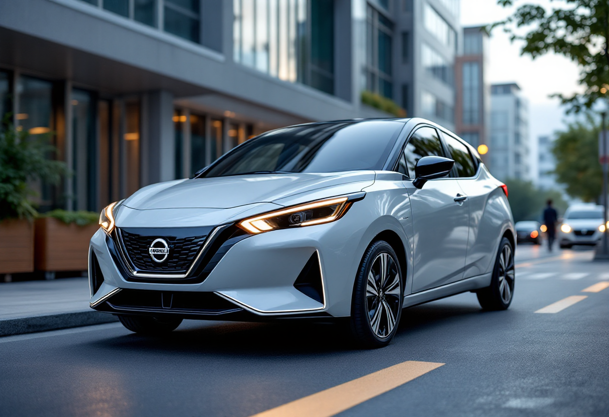 Nissan Micra elettrica con design moderno e tecnologia avanzata