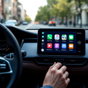 Screenshot delle nuove funzionalità di CarPlay e Maps in iOS 26