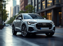 Audi Q3 2025 in un ambiente urbano moderno