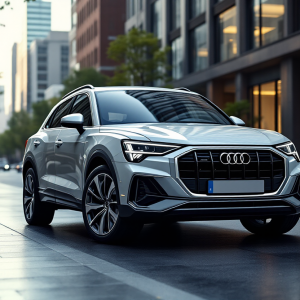 Audi Q3 2025 in un ambiente urbano moderno