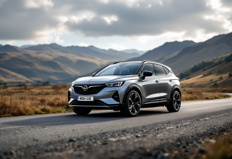 Opel Mokka GSE in movimento su strada