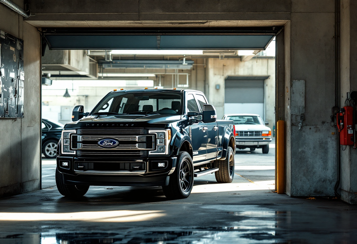 Ford F-250 bloccato in un garage a Las Vegas