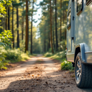 Pneumatici quattro stagioni montati su un camper