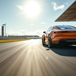 Porsche Taycan Turbo GT in azione a Road Atlanta