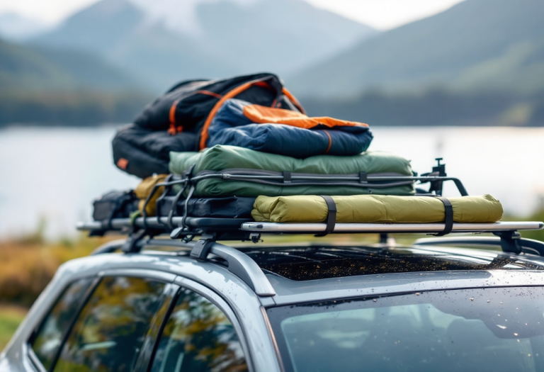 Portapacchi auto carico per vacanze estive
