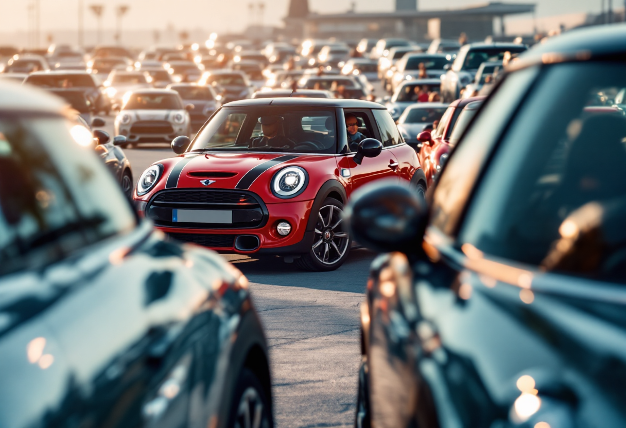 Raduno di auto che celebra l'identità degli appassionati