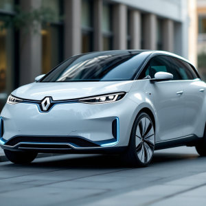 Renault 5 E-Tech Electric Five in un ambiente urbano