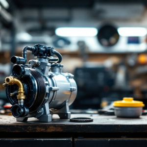 Compressore del climatizzatore auto guasto con segni di usura