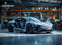 BMW i4 in fase di riparazione elettrica