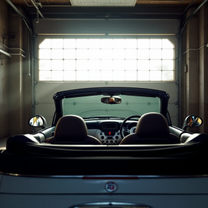 Capote Fiat 500 cabrio in fase di riparazione
