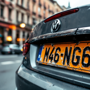 Immagine di una targa automobilistica manomessa