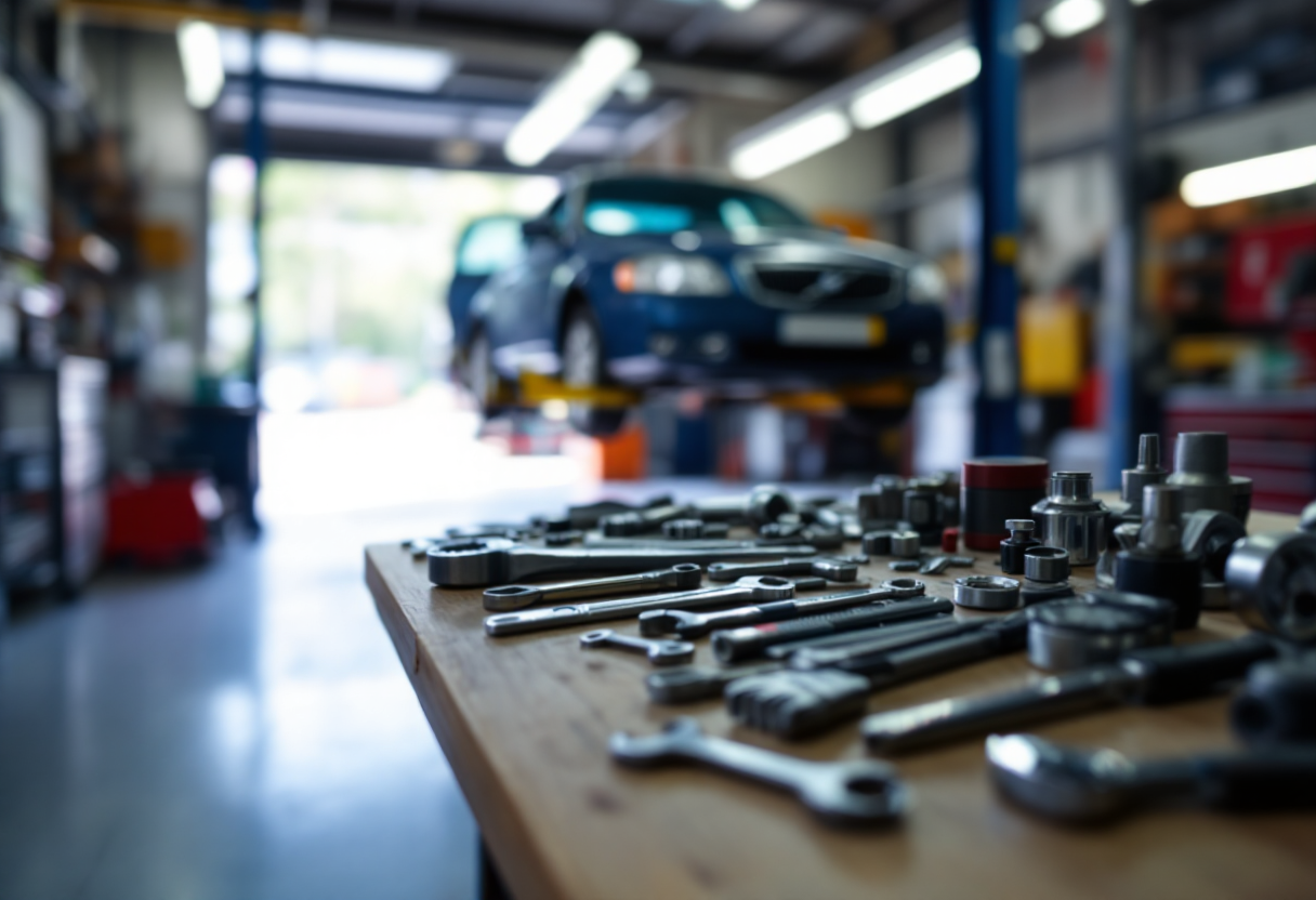 Braccetti auto in fase di sostituzione