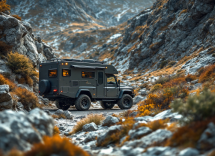 Camper Sunlight IBEX 4x4 in un paesaggio avventuroso