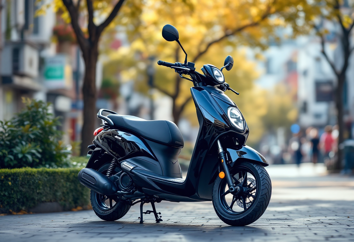 Scooter Sym Symphony ST 125 in movimento urbano