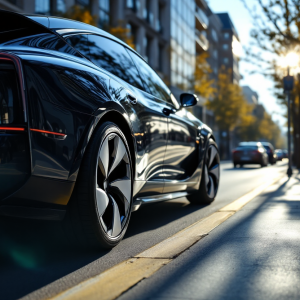 Leapmotor T03 durante il test dell'alce su strada