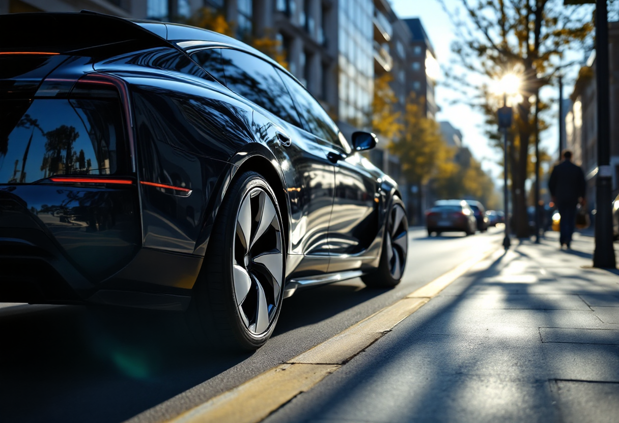 Leapmotor T03 durante il test dell'alce su strada