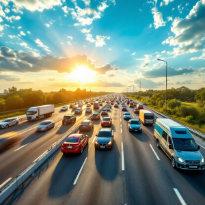 Immagine del traffico sull'autostrada A10 in estate 2025