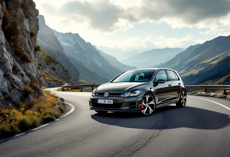 Volkswagen Golf GTI Edition 50 in un ambiente urbano