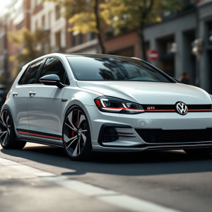 Volkswagen Golf GTI Edition 50 in un contesto sportivo