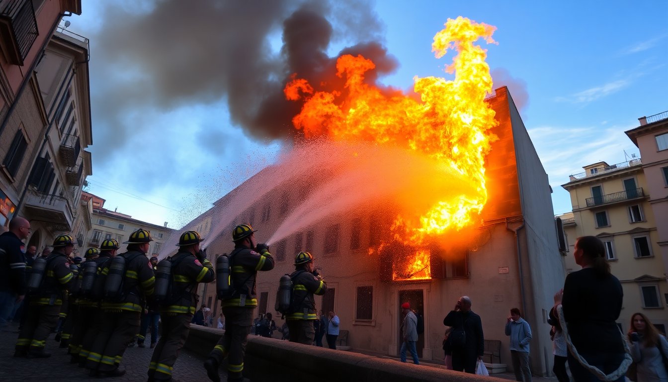incendio a roma 300 persone evacuate da un edificio 1762145781