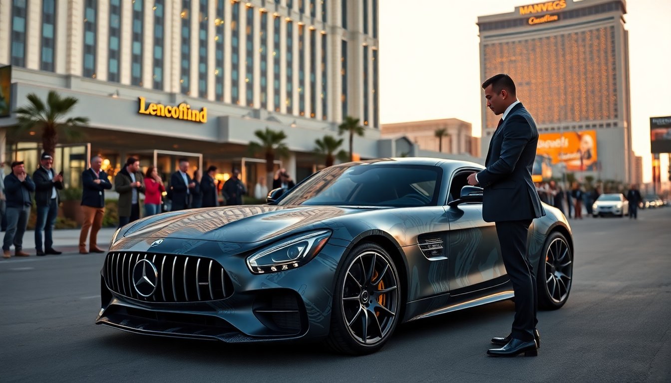 brad pitt presenta la nuova mercedes amg gt 4 porte a las vegas 1764705194