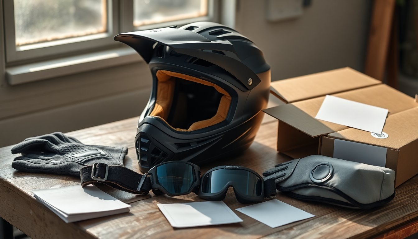 Casco integrale motocross UIGJIOG con fodere intercambiabili e accessori