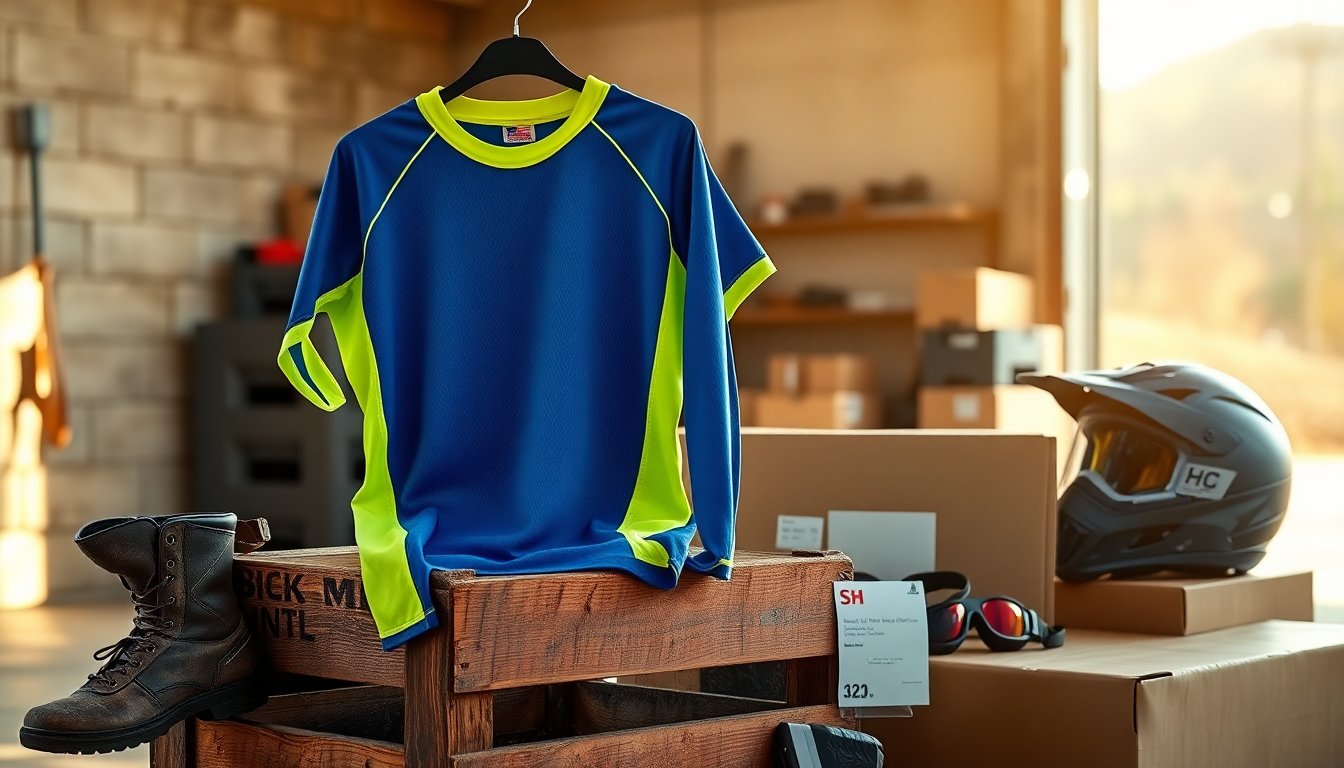 Maglia motocross Thor sector warship: design blu e giallo fluo in offerta